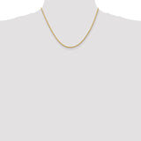 14K 10 Inch 2.25mm Diamond-cut Quadruple Rope Lobster Clasp Anklet QTR018