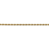 14K 10 Inch 2.25mm Diamond-cut Quadruple Rope Lobster Clasp Anklet QTR018