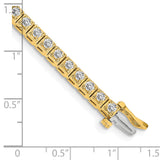 14k Complete 1.75 carat Round A Diamond 4-prong 7 inch Tennis Bracelet X755A