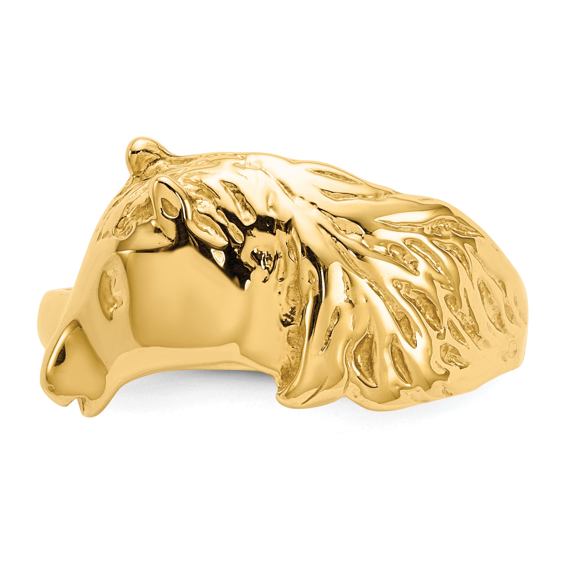 14K Polished Horse Head Ring K5781