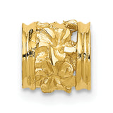 14k Diamond-cut Mini Plumeria Barrel Slide K4275