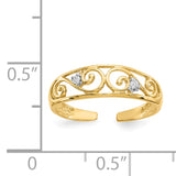 14k .02 carat Diamond Scroll Toe Ring RM5653