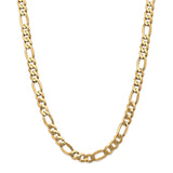 14K 26 inch 8.75mm Flat Figaro with Lobster Clasp Chain FFL220