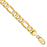 14K 26 inch 8.75mm Flat Figaro with Lobster Clasp Chain FFL220