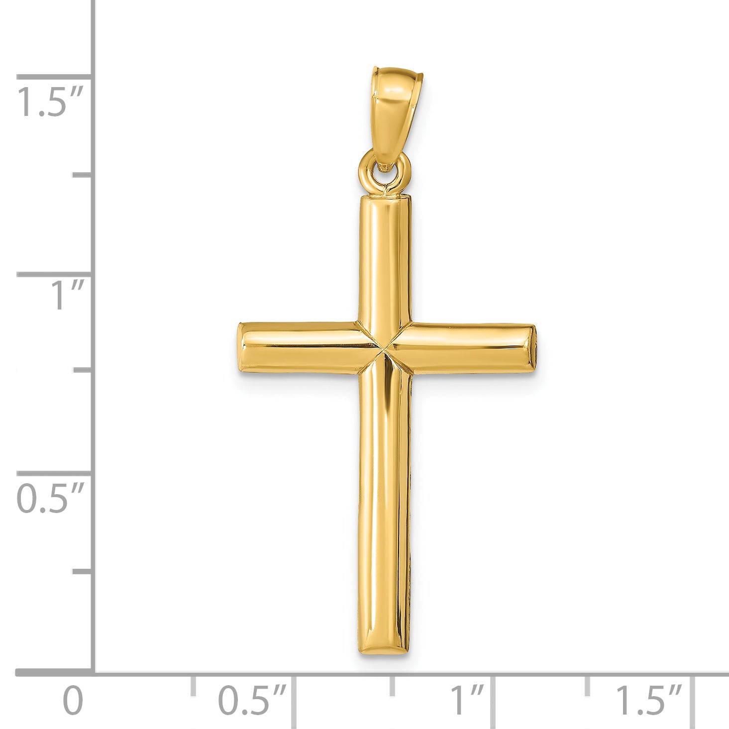 14k Polished Cross Pendant D1544