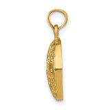 14k Polished Cut-out Globe Pendant D1208