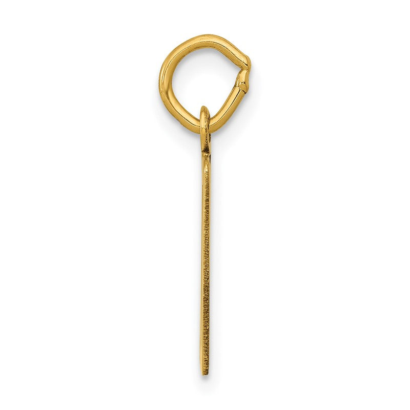 14k Small Elongated Number 50 Charm LES50