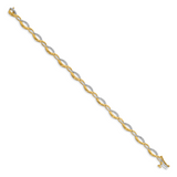 14k Complete 1/4 carat Diamond Fancy Link 7 inch Bracelet BM4635