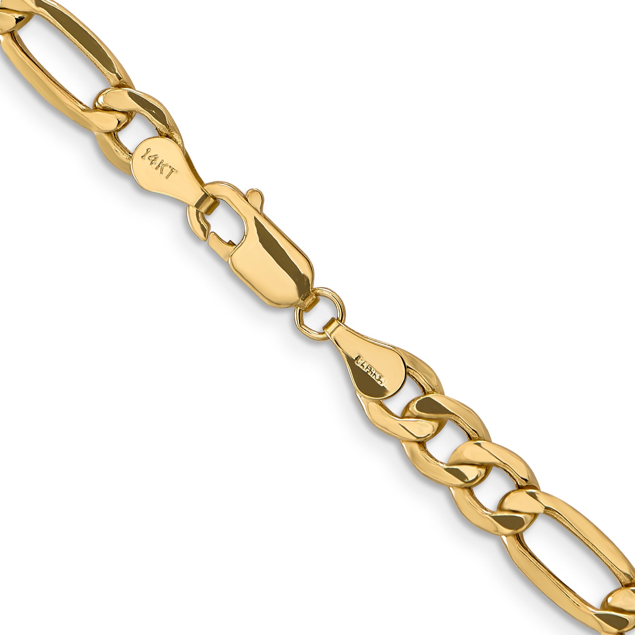 14K 26 inch 6.25mm Semi-Solid Figaro with Lobster Clasp Chain BC96