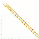 14K 20 inch 11mm Hand Polished Fancy Link with Fancy Lobster Clasp Chain LK665