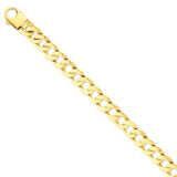 14K 20 inch 11mm Hand Polished Fancy Link with Fancy Lobster Clasp Chain LK665