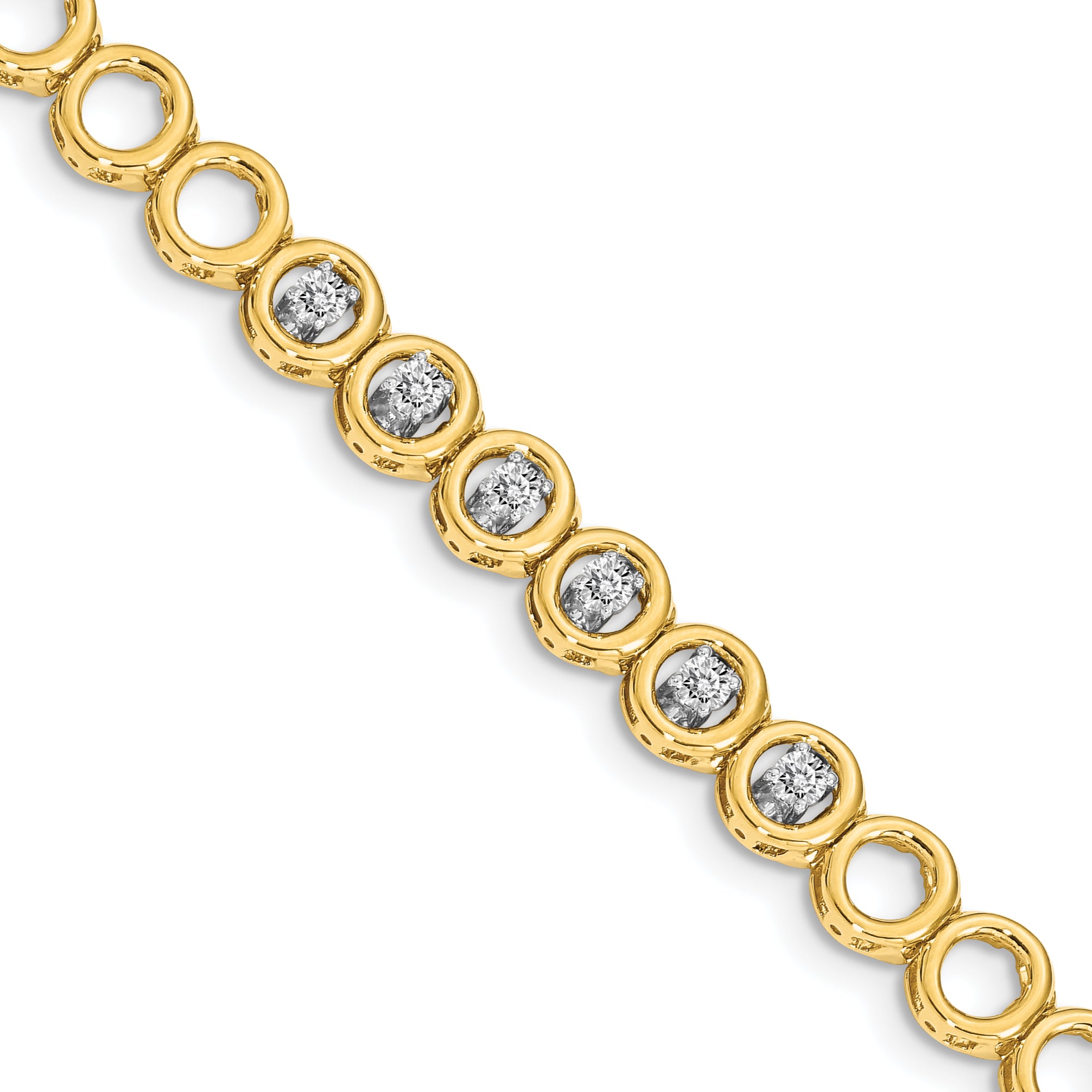 14k Complete 1/2 carat Round VS Diamond Circle Add-a-Diamond 7 inch Tennis Bracelet X853VS