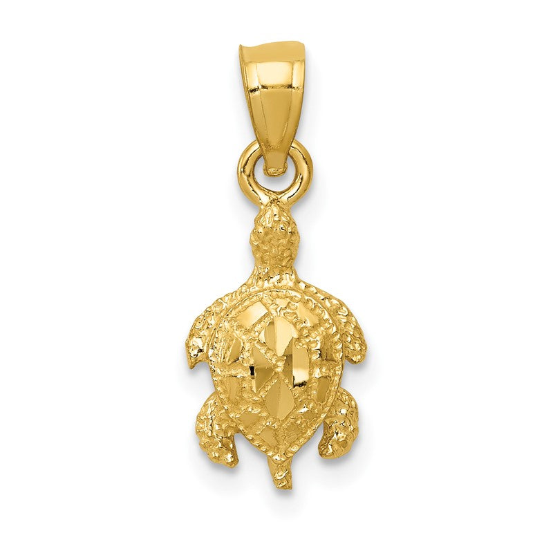 14K Turtle Pendant K3299