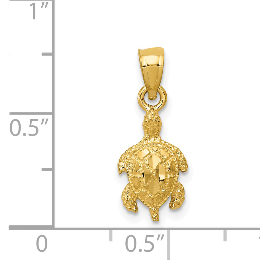 14K Turtle Pendant K3299