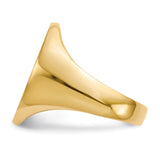 14k 16.0x20.5mm Oval Closed Back Mens Signet Ring RS109