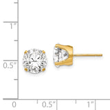 14k 8mm Round CZ Stud Earrings XD14CZ
