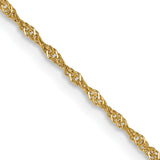 14K 14 inch 1.10mm Singapore with Spring Ring Clasp Chain PEN9