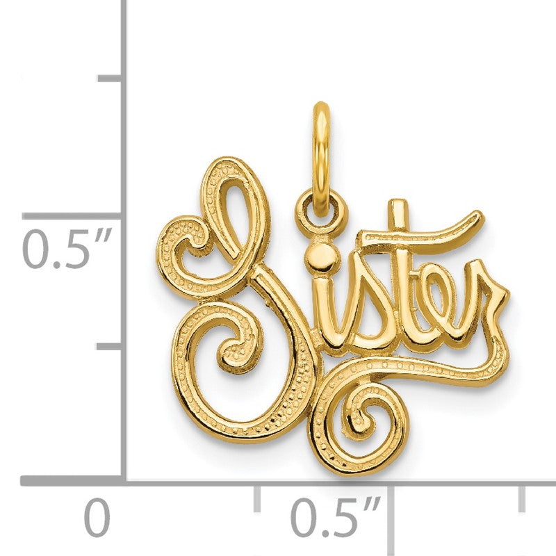 14k SISTER Charm C382