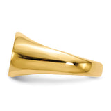 14k 15.0x9.0mm Open Back Signet Ring RS248