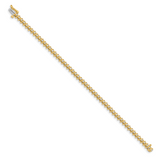 14k Complete 7/8 carat Round A Diamond 2-prong S-link 7 inch Tennis Bracelet X700A