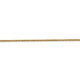 14K 26 inch 1.65mm Solid Diamond-cut Cable with Lobster Clasp Chain PEN141