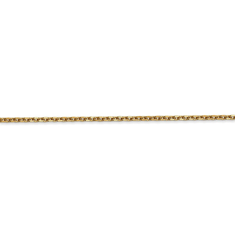 14K 26 inch 1.65mm Solid Diamond-cut Cable with Lobster Clasp Chain PEN141