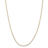 14K 26 inch 1.65mm Solid Diamond-cut Cable with Lobster Clasp Chain PEN141