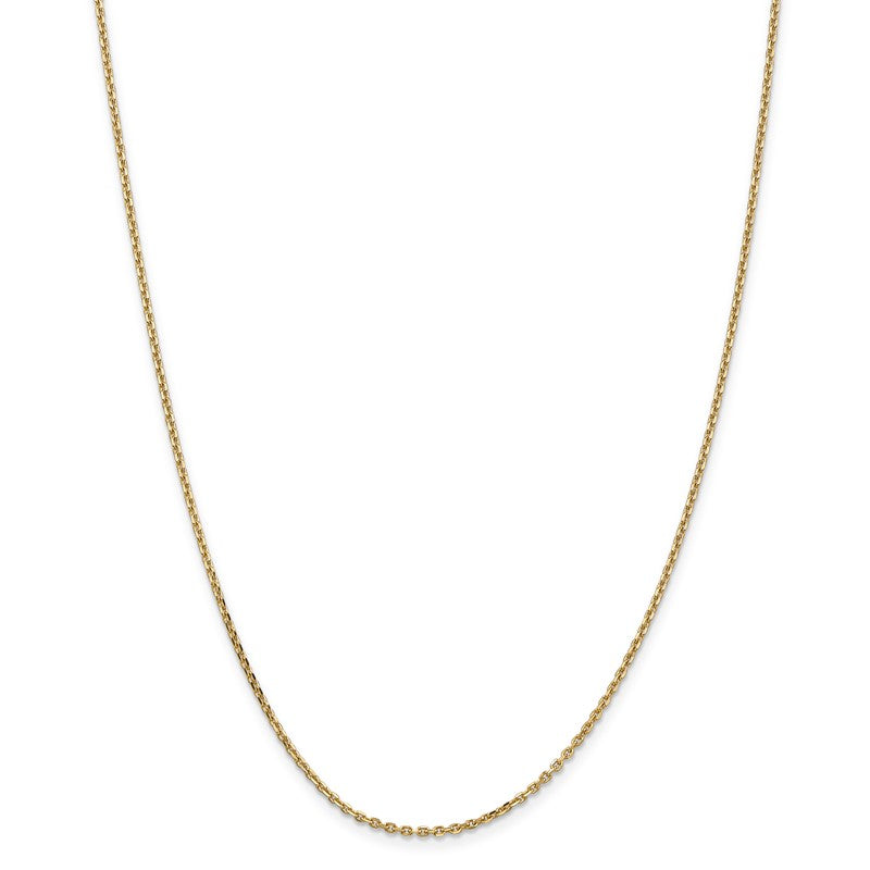 14K 26 inch 1.65mm Solid Diamond-cut Cable with Lobster Clasp Chain PEN141