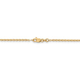 14K 26 inch 1.65mm Solid Diamond-cut Cable with Lobster Clasp Chain PEN141