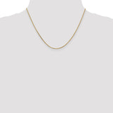 14K 26 inch 1.65mm Solid Diamond-cut Cable with Lobster Clasp Chain PEN141