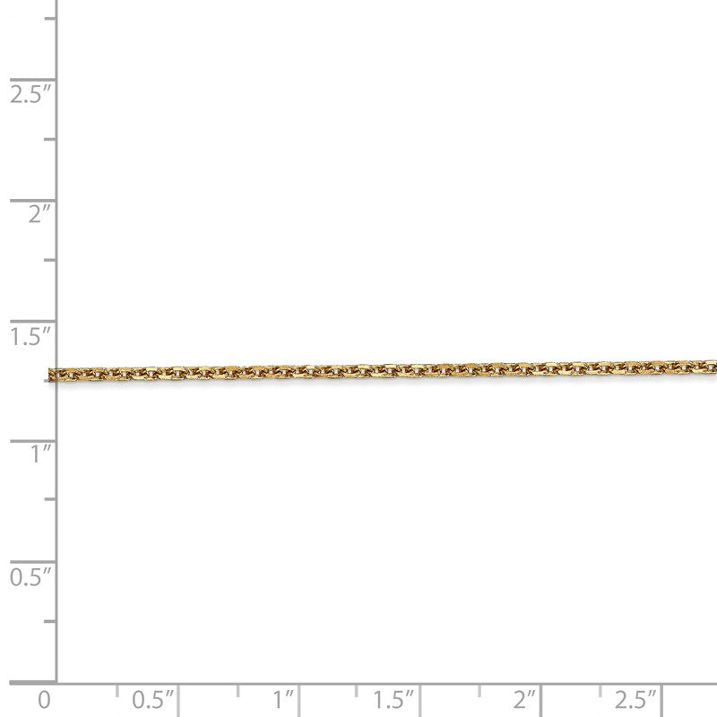 14K 26 inch 1.65mm Solid Diamond-cut Cable with Lobster Clasp Chain PEN141