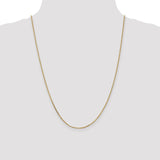 14K 26 inch 1.65mm Solid Diamond-cut Cable with Lobster Clasp Chain PEN141