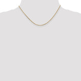 14K 26 inch 1.65mm Solid Diamond-cut Cable with Lobster Clasp Chain PEN141