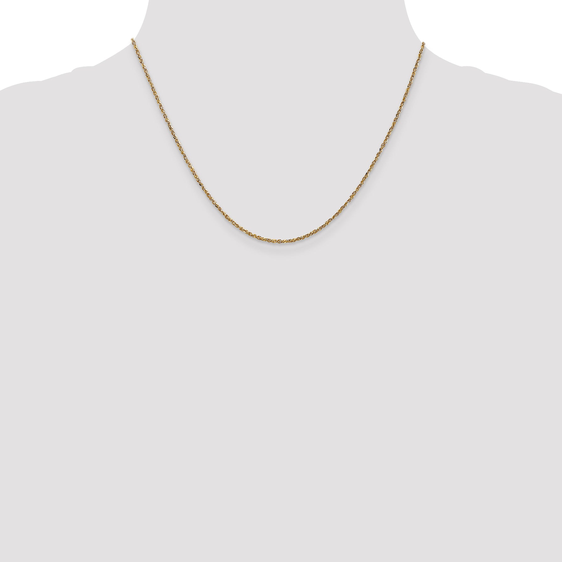 14K 10 inch 1.7mm Ropa with Lobster Clasp Anklet RPA028