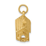 14k 3-D Church Building Charm D987