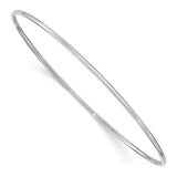 14k White Gold Polished 1.50mm Slip-on Round Bangle Bracelet DB631