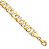 14k Polished 8mm Fancy Link 8.75 inch Bracelet GB243