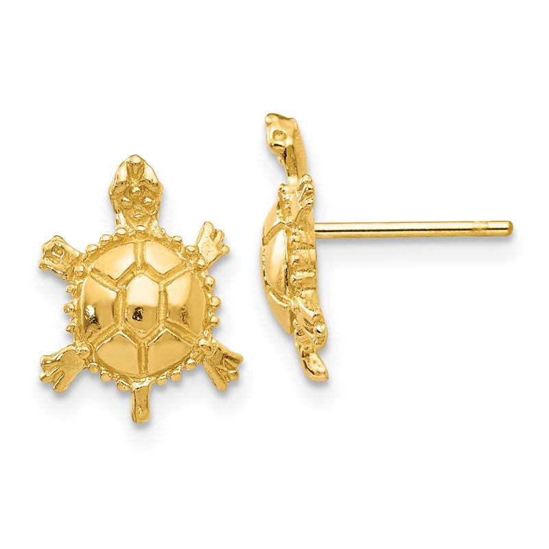 14k Polished Turtle Post Earrings TC598