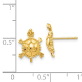 14k Polished Turtle Post Earrings TC598