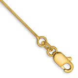 14K 10 inch .6mm Octagonal Snake with Lobster Clasp Anklet OSA080