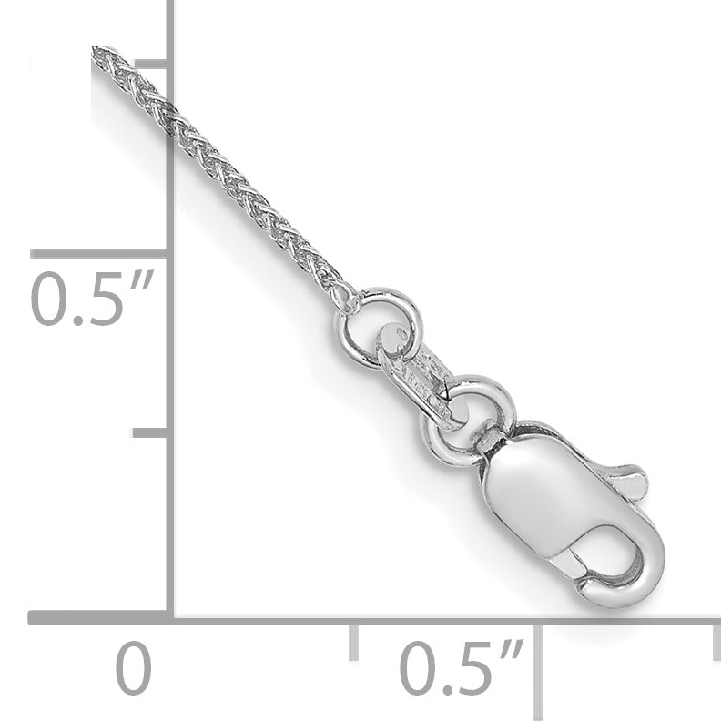 14K White Gold 10 inch .85mm Spiga with Lobster Clasp Anklet PEN95