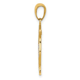 14k Two-tone Polished and Satin Solid Saint Florian Medal Pendant K5083