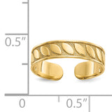 14k 4mm Leaf Design Toe Ring R547