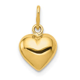 14K Polished 3-D Puffed Heart Charm YC1211