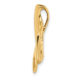 14K Diamond Whale Tail Chain Slide YC853