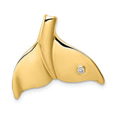 14K Diamond Whale Tail Chain Slide YC853