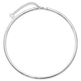 14k Two-tone 4mm Lightweight Reversible 16 inch Omega Necklace Plus 2 inch Heart Chain Extender ROML4