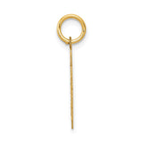 14k Small Satin Number 30 Charm LSS30