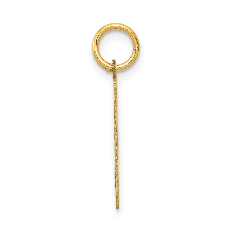 14k Small Satin Number 30 Charm LSS30