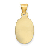 14K with Rose and White Rhodium Diamond-cut Corpus Oval Pendant K5615